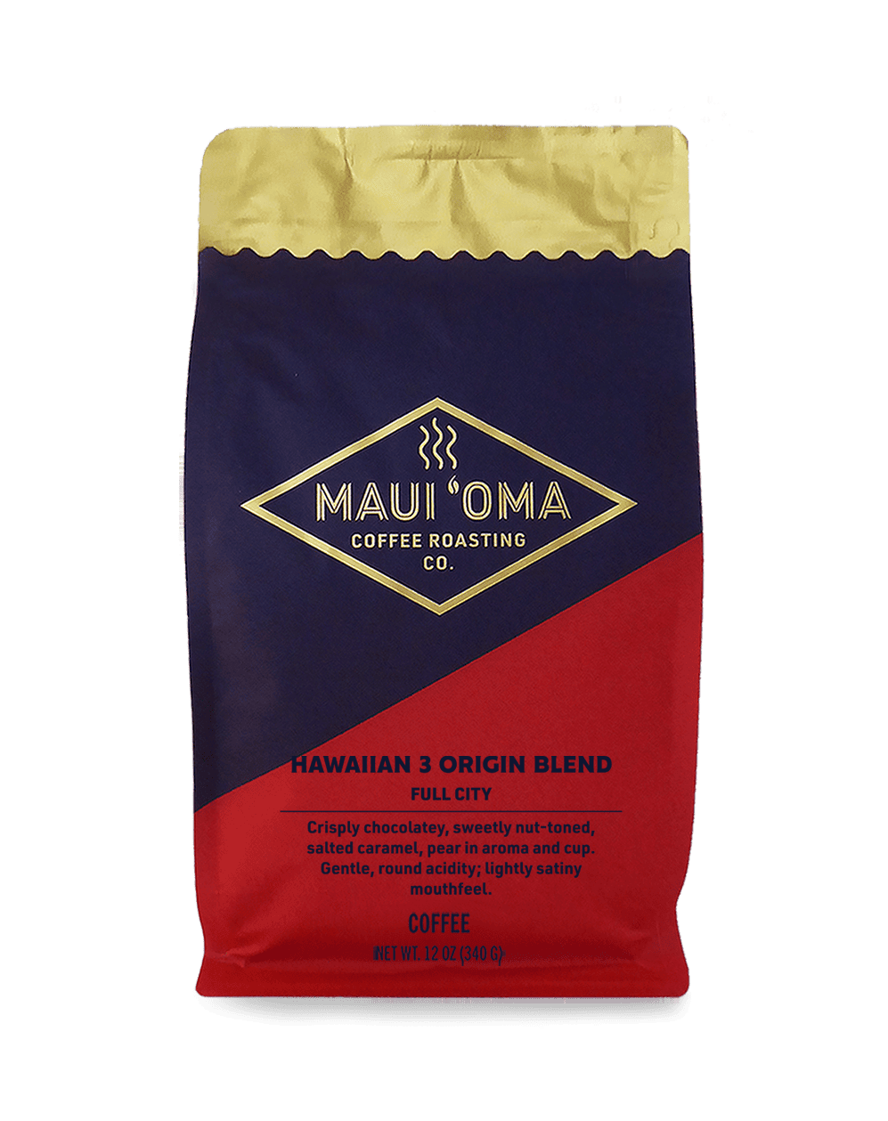 100% Hawaiian 3 Island Blend-12oz Whole Bean