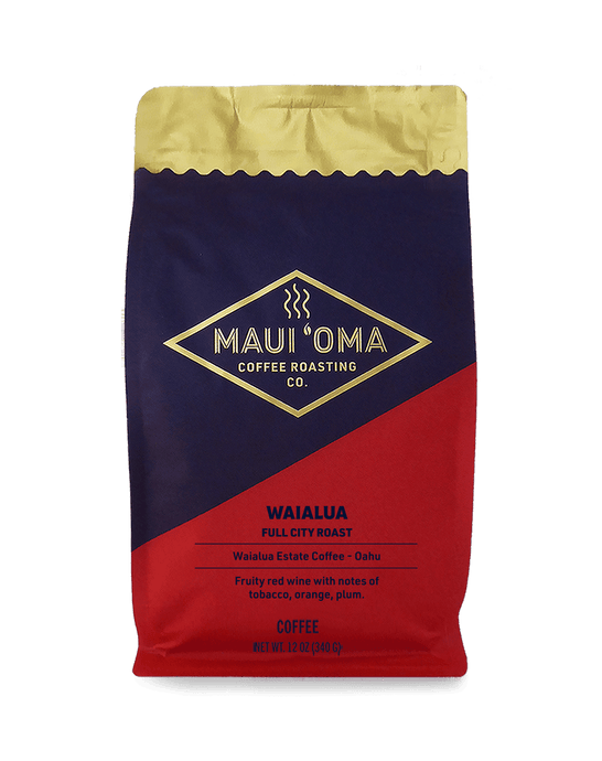 100% Hawaiian Coffee Waialua Oahu 12oz Whole Bean