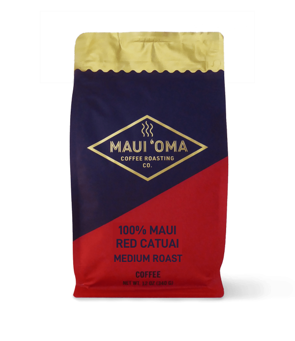 100% Hawaiian Maui Red Catuai Full City Roast Whole Bean