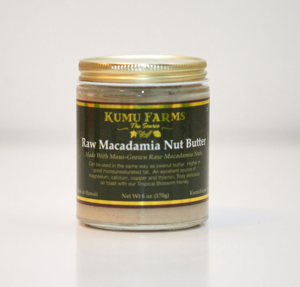 Raw Macadamia Nut Butter Kumu Farms Kumu Farms Maui